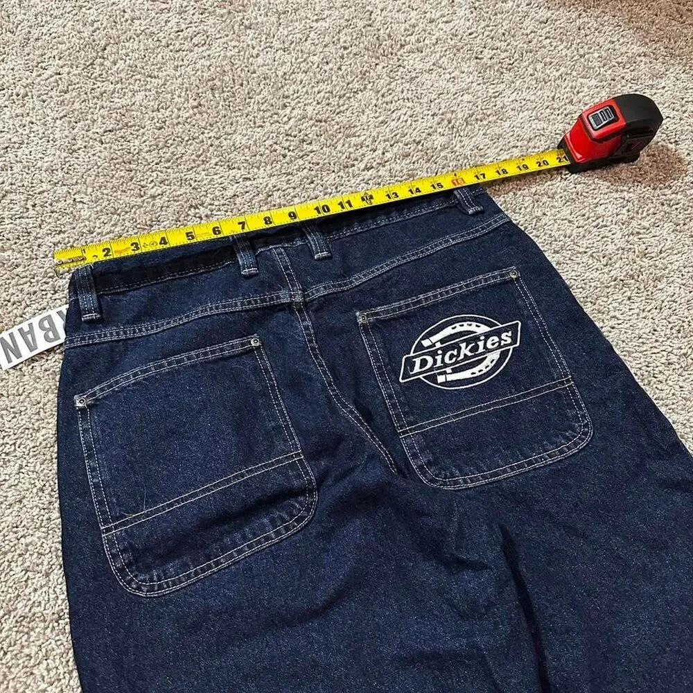 Dickies Men's Navy and Blue Jeans